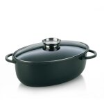 Kela - cocotte � braiser en fonte daluminium 45cm noir line - 15153