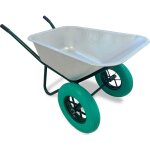 Brouette 2 roues increvables, 110l, chariot de transport, poignets ergonomiques, usage intensif, acier ...