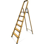 Keli - escabeau lgance domestique 6 marches (hauteur d'accs au travail 3, 20m), marchepied, fabriqu ...