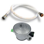 Pack tuyau gaz souple 1. 50 m + détendeur propane à clipser quick - on valve 27mm butagaz Pack tuyau gaz souple 1. 50 m + détendeur propane à clipser quick - on valve 27mm butagaz