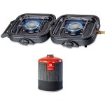 Kemper - r�chaud gaz 2 feux 4600w pliable + cartouche de gaz