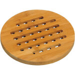 Dessous de plat rond en bambou - marron - d 19 cm - livraison gratuite