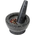 Kesper - mortier et pilon en granit - d 16 x h 8, 5 cm - gris - livraison gratuite