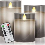 Kesser® lot de 3 bougies led bougie sans flamme avec télécommande fonction minuterie variateur bougie ... Kesser® lot de 3 bougies led bougie sans flamme avec télécommande fonction minuterie variateur bougie ...