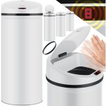 Kesser automatique sensor poubelle poubelle  dchets corbeille  papier en inox 30 litres blanc