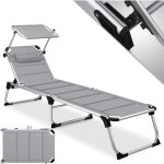 Bain de soleil sun avec toit chaise longue de jardin pliable toit solaire dossier rglable ergonomique ...