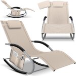 Kesser - chaise longue relax chaise longue � bascule chaise longue de jardin chaise de jardin pliable ...