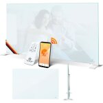 Kesser - chauffage infrarouge convecteur en verre chauffage en verre economie d'�nergie 2en1 sur pied ...