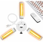 Kesser - chauffage radiant infrarouge 3000w pour terrasse parasol & gastro chauffage  quartz radiant ...