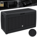 Kesser coffre  coussins 310 litres avec roulettes couvercle rabattable poignes aspect rotin coffre ...