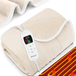 Couverture chauffante en peluche certifi�e t�v s�d gs avec minuterie d'arr�t automatique couverture douillette ...