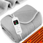 Couverture chauffante en peluche certifi�e t�v s�d gs avec minuterie d'arr�t automatique couverture douillette ...