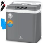 Glacire 32 l 12v prise 230v mini - rfrigrateur glacire thermolectrique 32 litres gris - kesser