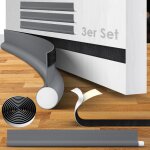 Kit de 3 coupe - vent jusqu'à 95 cm adaptable à toutes les portes lavable antibruit butoir de porte isolation ... Kit de 3 coupe - vent jusqu'à 95 cm adaptable à toutes les portes lavable antibruit butoir de porte isolation ...