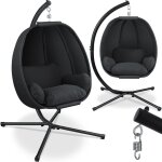 Luxe fauteuil suspendu avec structure + coussin d'assise moelleux rembourrage lat�ral coussins d'assise ...