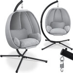 Luxe fauteuil suspendu avec structure + coussin d'assise moelleux rembourrage lat�ral coussin d'assise ...