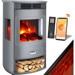 Kesser prio chemine lectrique avec chauffage radiateur soufflant tlcommande wifi app 950 / 1900 ...