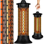 Kesser radiateur sur pied chauffage infrarouge 1200w radiateur chauffage efficace en energie chauffage ...