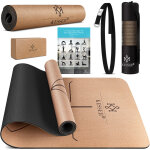 Tapis de yoga en lige avec sangle de transport sac & bloc de yoga tapis de gymnastique tapis de yoga ...