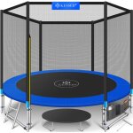 Trampoline certifi� t�v rheinland gs kit complet avec filet de s�curit� �chelle couverture de bord & ...
