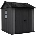 Keter - abri de jardin newton plus 775 - 4, 4 m� - gris aspect bois