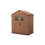 Keter - abri de jardin en rsine darwin 6x4 bois avec fentres avant