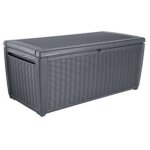 Coffre de jardin sumatra en rsine - gris anthracite - 511 litres - keter