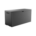 Coffre de rangement keter extrieur en rsine 270 litres gris - malle de jardin emily