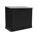 Sans marque - coffre de rangement extrieur keter en rsine 880 litres noir - malle de jardin sans vrins ...