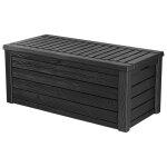 Coffre de rangement westwood durable en r�sine r�sistant aux intemp�ries, graphite - 570l - 155x72. 4x64. ...