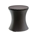 Keter - cool bar rotin glaci�re, avec table r�tractable, 57x 50 x 50 cm 30l, brun (230902)