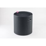 Keter table basse glaci�re keter cool stool 39 l r�sine imitation rotin gris anthracite, table ext�rieur ...