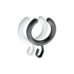 Anneau de rideau plan pu : 10 pi�ces blanc keuco