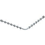 Keuco - kit barre de rideau de douche plan pour douche carre, coude 1000 x 1000 mm aluminium anodis ...