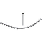 Keuco - kit barre de rideau de douche plan pour douche quart de rond 900 x 900 mm chrom�