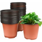 50pices 15cm pot pour semis, pot de fleurs plastique plante exterieur, pot rempotage, godets pour semis ...