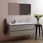 Armoire de toilette murale avec lavabo intgr et miroir srie berlin 120 cm