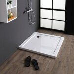 Kiamami valentina - bac  douche carr 90x90 cm acrylique fin et abs blancs