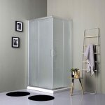 Kiamami valentina - paroi de douche en verre satin� 80x120 avec portes coulissantes giada