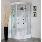 Kiamami valentina - paroi de douche 90x90 avec hydromassage et bain - vapeur vesuvio