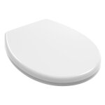 Kiamami valentina - couvercle de si�ge de toilette universel � fermeture douce blanc brillant