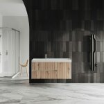 Kiamami valentina - meuble de salle de bain 120cm en ch�ne cannel� sans miroir cortina