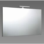 Kiamami valentina - miroir de salle de bain 120x60 avec lampe  led chrome 20cm