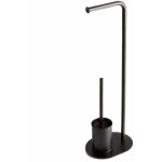 Kiamami valentina - porte - balais et porte - rouleau de papier toilette ovales noirs mats