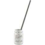 Kiamami valentina - porte - brosse pour wc  poser en cramique blanche dcore cindy