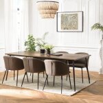 Macabane - kiara - table � manger rect. 220x100cm formes g�om�triques
