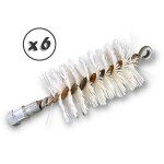 Lot de 6 brosses � tube pro nylon � 55 mm raccord m12175 femelle ame en acier torsad� nettoyage brossage ...