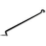 Accessoire acier forg� bbq chemin�e chaudi�re bois charbon braise - quantit� x 1 - tisonnier 66 cm