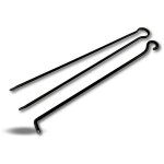 Accessoire acier forg� bbq chemin�e chaudi�re bois charbon braise - quantit� x 1 - tisonnier + pince ...