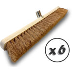 Lot de 6 balais d'atelier type cantonnier piste extérieur fibres de coco naturel longueur 60 cm semelle ... Lot de 6 balais d'atelier type cantonnier piste extérieur fibres de coco naturel longueur 60 cm semelle ...